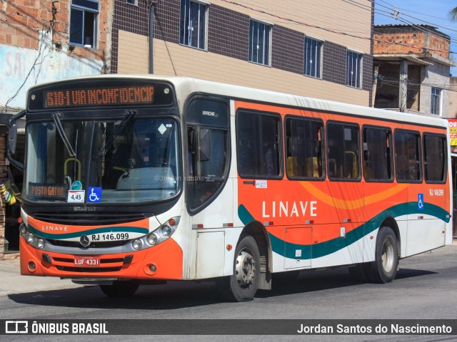 Linave Transportes RJ 146.099 na cidade de Queimados, Rio de Janeiro, Brasil, por Jordan Santos do Nascimento. ID da foto: 11667758.