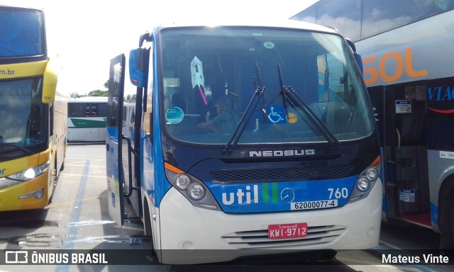 UTIL - União Transporte Interestadual de Luxo 760 na cidade de Aparecida, São Paulo, Brasil, por Mateus Vinte. ID da foto: 11692768.