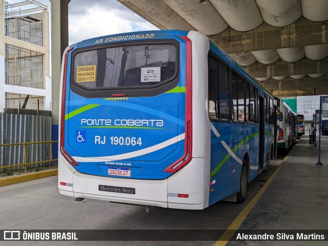 Viação Ponte Coberta RJ 190.064 na cidade de Nilópolis, Rio de Janeiro, Brasil, por Alexandre Silva Martins. ID da foto: 11704638.