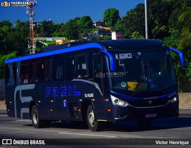 Fácil Transportes e Turismo RJ 140.005 na cidade de Duque de Caxias, Rio de Janeiro, Brasil, por Victor Henrique. ID da foto: 11709245.