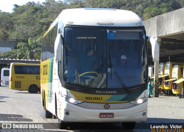 Empresa Gontijo de Transportes 18080 na cidade de Belo Horizonte, Minas Gerais, Brasil, por Leandro  Victor. ID da foto: 11709403.