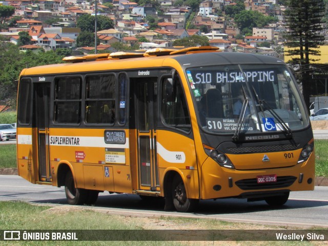 Transporte Suplementar de Belo Horizonte 901 na cidade de Belo Horizonte, Minas Gerais, Brasil, por Weslley Silva. ID da foto: 11711720.