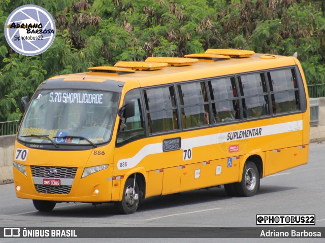 Transporte Suplementar de Belo Horizonte 886 na cidade de Belo Horizonte, Minas Gerais, Brasil, por Adriano Barbosa. ID da foto: 11710344.
