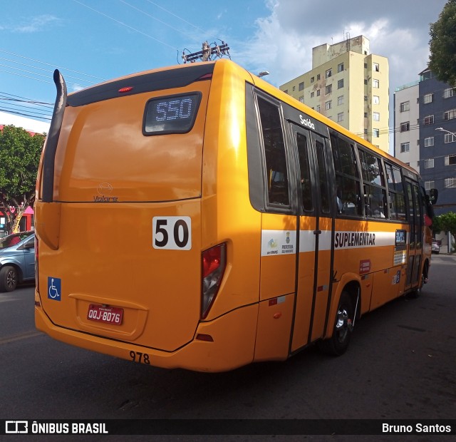 Transporte Suplementar de Belo Horizonte 978 na cidade de Belo Horizonte, Minas Gerais, Brasil, por Bruno Santos. ID da foto: 11712730.