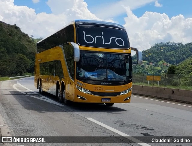 Brisa Ônibus 17204 na cidade de Areal, Rio de Janeiro, Brasil, por Claudenir Galdino. ID da foto: 11721458.