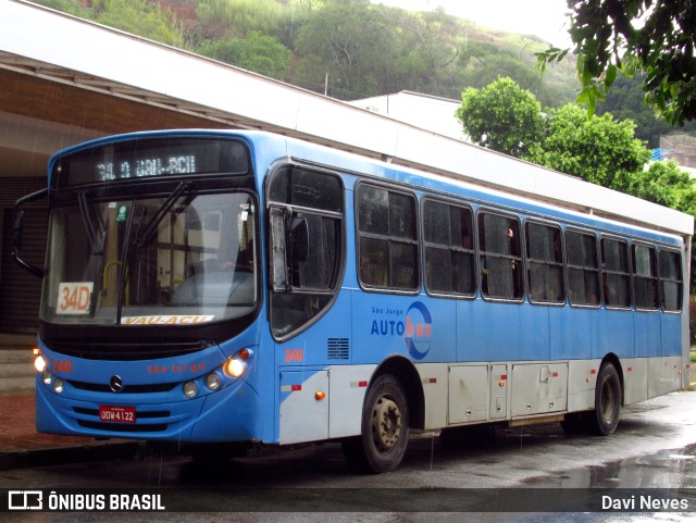 São Jorge Auto Bus 240 na cidade de Ponte Nova, Minas Gerais, Brasil, por Davi Neves. ID da foto: 11723023.