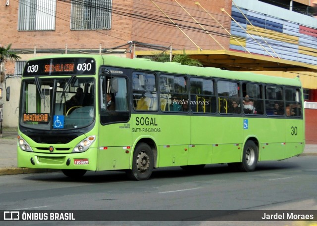 SOGAL - Sociedade de Ônibus Gaúcha Ltda. 30 na cidade de Canoas, Rio Grande do Sul, Brasil, por Jardel Moraes. ID da foto: 11722135.