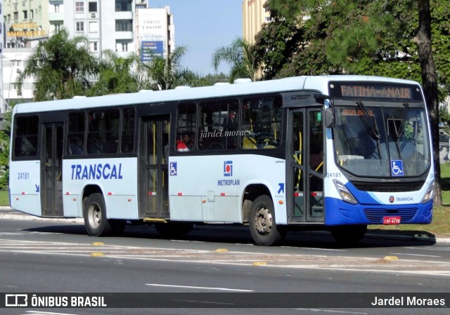 Transcal Sul Transportes Coletivos 24181 na cidade de Porto Alegre, Rio Grande do Sul, Brasil, por Jardel Moraes. ID da foto: 11722249.