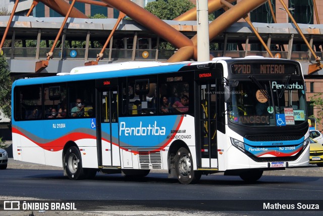 Viação Pendotiba RJ 211.004 na cidade de Rio de Janeiro, Rio de Janeiro, Brasil, por Matheus Souza. ID da foto: 11725885.