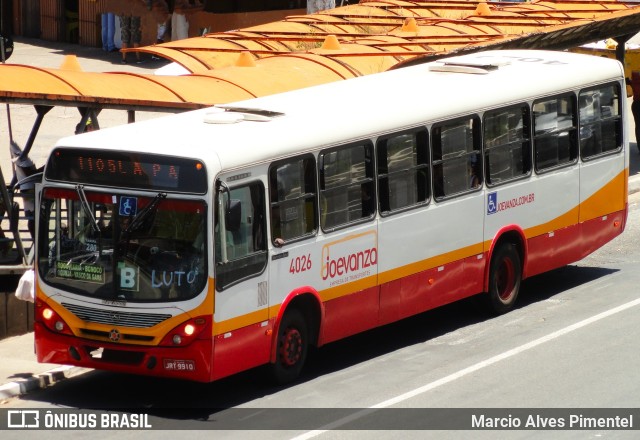 Empresa de Transportes Joevanza 4026 na cidade de Salvador, Bahia, Brasil, por Marcio Alves Pimentel. ID da foto: 11727845.