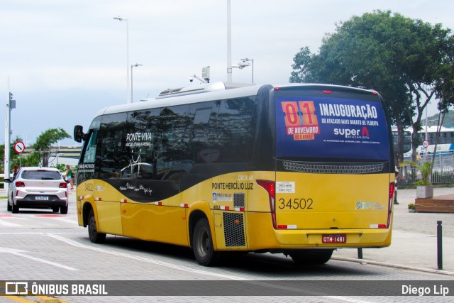 Transporte Coletivo Estrela 34502 na cidade de Florianópolis, Santa Catarina, Brasil, por Diego Lip. ID da foto: 11727662.