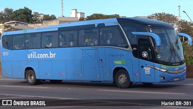 UTIL - União Transporte Interestadual de Luxo 9917 na cidade de Betim, Minas Gerais, Brasil, por Hariel BR-381. ID da foto: 11727151.