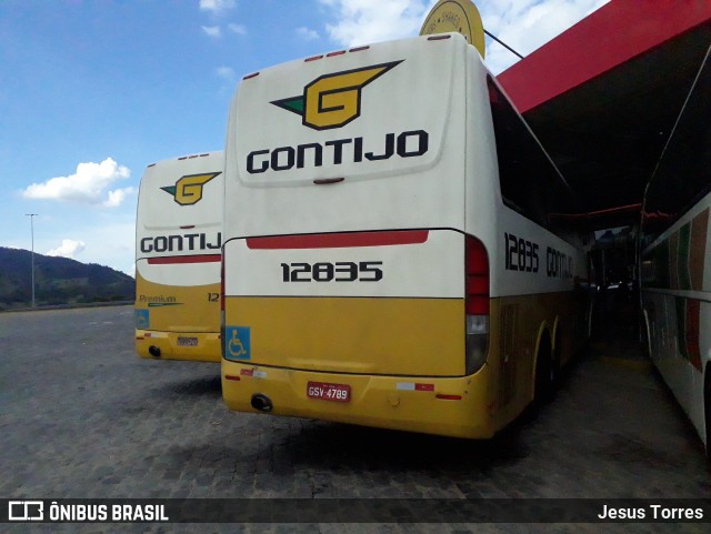 Empresa Gontijo de Transportes 12835 na cidade de Estiva, Minas Gerais, Brasil, por Jesus Torres. ID da foto: 11728440.