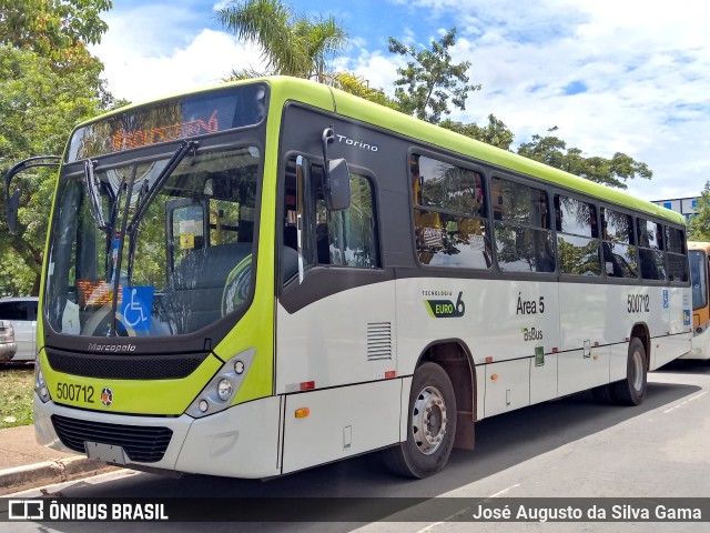 BsBus Mobilidade 500712 na cidade de Taguatinga, Distrito Federal, Brasil, por José Augusto da Silva Gama. ID da foto: 11730505.
