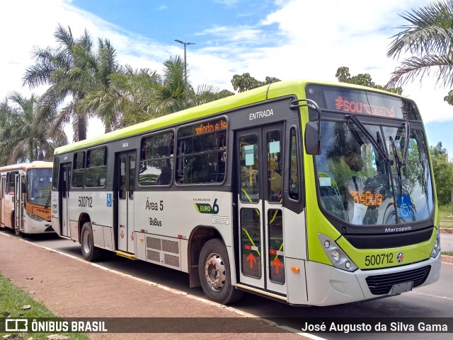 BsBus Mobilidade 500712 na cidade de Taguatinga, Distrito Federal, Brasil, por José Augusto da Silva Gama. ID da foto: 11730523.