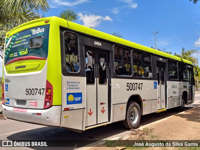 BsBus Mobilidade 500747 na cidade de Taguatinga, Distrito Federal, Brasil, por José Augusto da Silva Gama. ID da foto: 11734020.