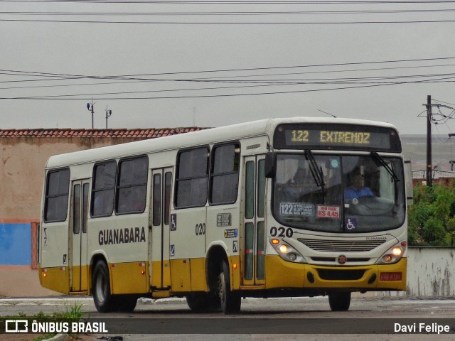 Transportes Guanabara 020 na cidade de Extremoz, Rio Grande do Norte, Brasil, por Davi Felipe. ID da foto: 11735213.