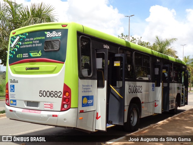 BsBus Mobilidade 500682 na cidade de Taguatinga, Distrito Federal, Brasil, por José Augusto da Silva Gama. ID da foto: 11737014.