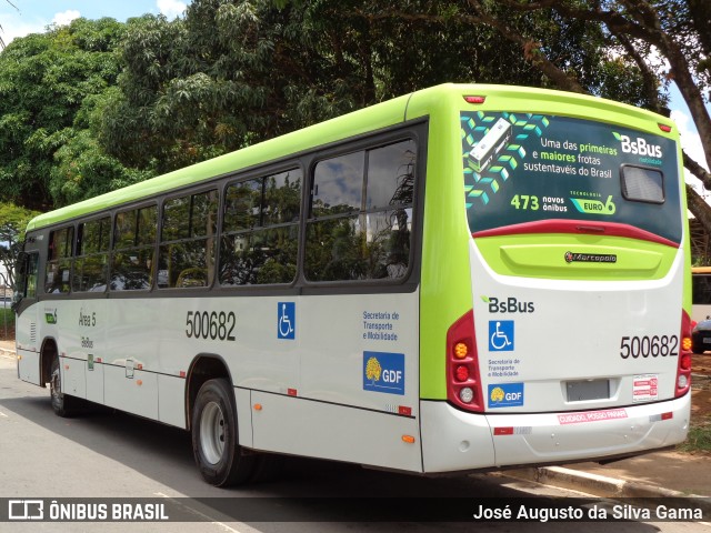 BsBus Mobilidade 500682 na cidade de Taguatinga, Distrito Federal, Brasil, por José Augusto da Silva Gama. ID da foto: 11736999.