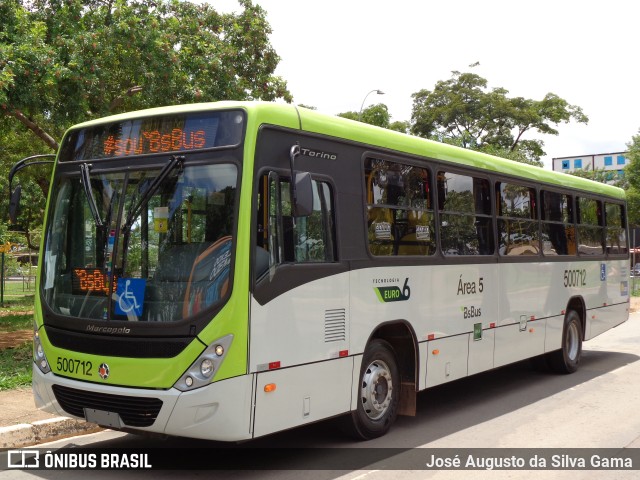 BsBus Mobilidade 500712 na cidade de Taguatinga, Distrito Federal, Brasil, por José Augusto da Silva Gama. ID da foto: 11737065.