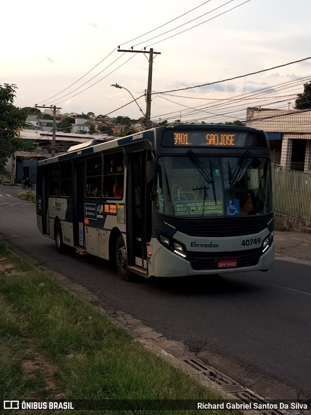 Urca Auto Ônibus 40749 na cidade de Belo Horizonte, Minas Gerais, Brasil, por Richard Gabriel Santos Da Silva. ID da foto: 11739758.