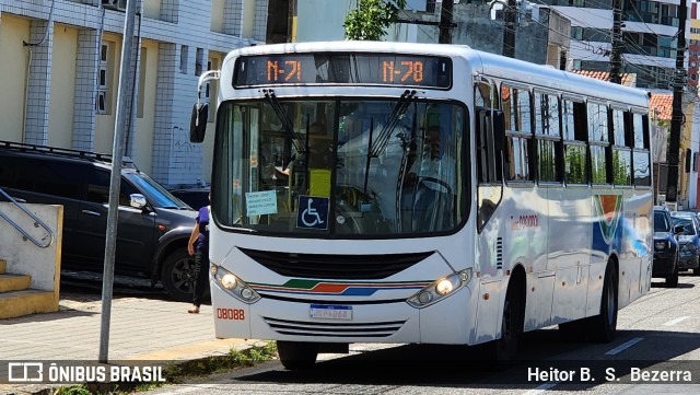 Transnacional Transportes Urbanos 08088 na cidade de Natal, Rio Grande do Norte, Brasil, por Heitor B.  S.  Bezerra. ID da foto: 11742601.