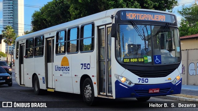 Litorânea Transportes 750 na cidade de Natal, Rio Grande do Norte, Brasil, por Heitor B.  S.  Bezerra. ID da foto: 11742657.