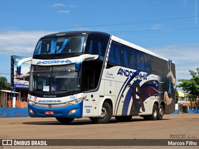 Empresa de Transportes Andorinha 7008 na cidade de Porto Velho, Rondônia, Brasil, por Marcos Filho. ID da foto: 11743257.