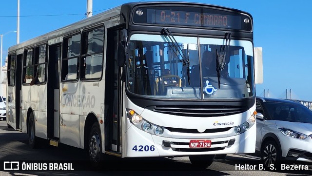 Empresa de Transportes Nossa Senhora da Conceição 4206 na cidade de Natal, Rio Grande do Norte, Brasil, por Heitor B.  S.  Bezerra. ID da foto: 11742651.