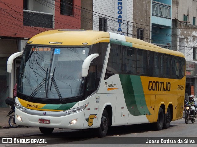 Empresa Gontijo de Transportes 21505 na cidade de Timóteo, Minas Gerais, Brasil, por Joase Batista da Silva. ID da foto: 11741211.