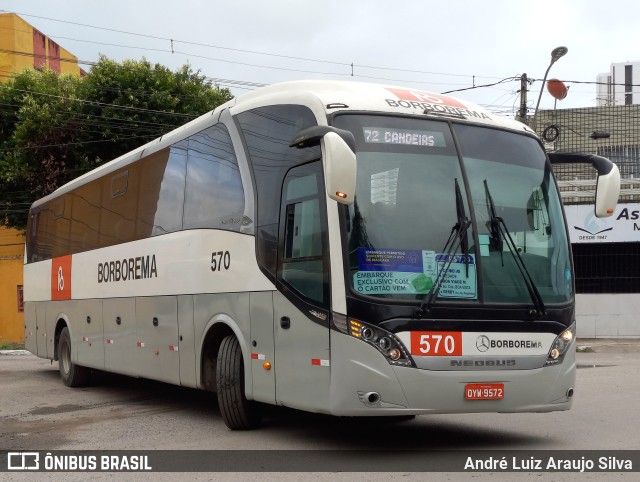 Borborema Imperial Transportes 570 na cidade de Jaboatão dos Guararapes, Pernambuco, Brasil, por André Luiz Araujo Silva. ID da foto: 11674437.