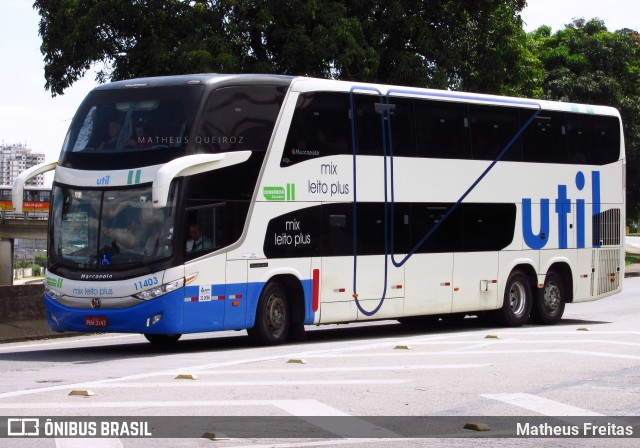 UTIL - União Transporte Interestadual de Luxo 11403 na cidade de Resende, Rio de Janeiro, Brasil, por Matheus Freitas. ID da foto: 11678091.