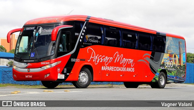 Empresa de Ônibus Pássaro Marron 5830 na cidade de São Paulo, São Paulo, Brasil, por Vagner Valani. ID da foto: 11677783.