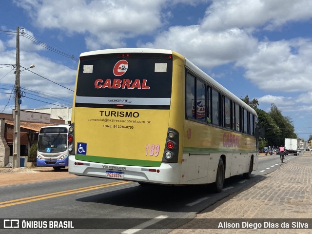 Expresso Cabral 189 na cidade de Ceará-Mirim, Rio Grande do Norte, Brasil, por Alison Diego Dias da Silva. ID da foto: 11681163.
