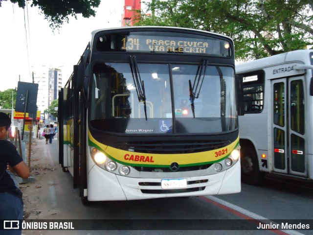 Expresso Cabral 3021 na cidade de Natal, Rio Grande do Norte, Brasil, por Junior Mendes. ID da foto: 11682110.