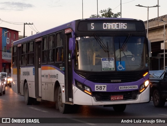 Borborema Imperial Transportes 587 na cidade de Jaboatão dos Guararapes, Pernambuco, Brasil, por André Luiz Araujo Silva. ID da foto: 11682924.