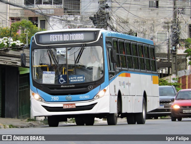 Transportadora Globo 780 na cidade de Recife, Pernambuco, Brasil, por Igor Felipe. ID da foto: 11685143.