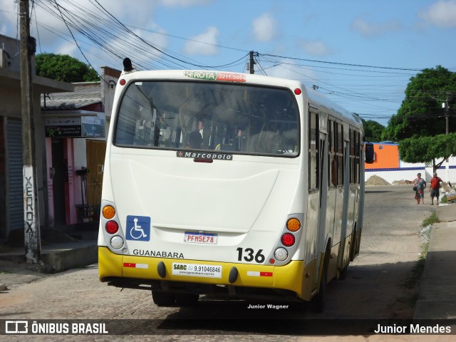 Transportes Guanabara 136 na cidade de Extremoz, Rio Grande do Norte, Brasil, por Junior Mendes. ID da foto: 11770575.