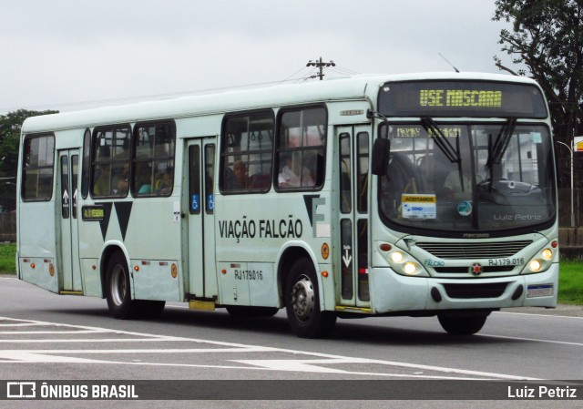 Viação Falcão RJ 179.016 na cidade de Resende, Rio de Janeiro, Brasil, por Luiz Petriz. ID da foto: 11768888.