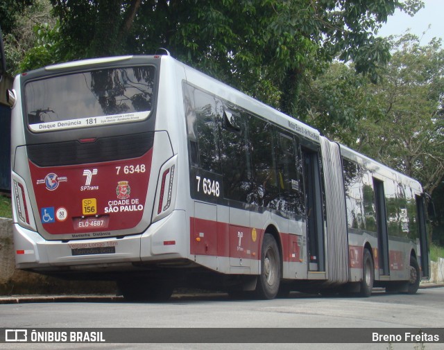 Viação Gatusa Transportes Urbanos 7 6348 na cidade de São Paulo, São Paulo, Brasil, por Breno Freitas. ID da foto: 11771058.