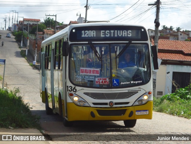 Transportes Guanabara 136 na cidade de Extremoz, Rio Grande do Norte, Brasil, por Junior Mendes. ID da foto: 11770563.