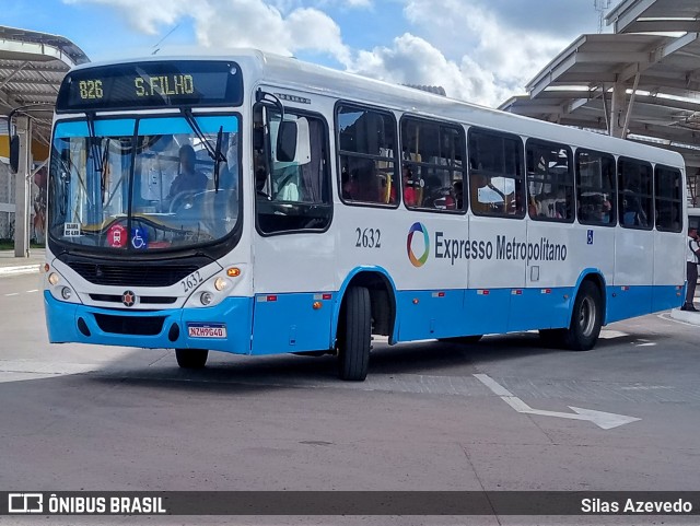 Expresso Metropolitano Transportes 2632 na cidade de Salvador, Bahia, Brasil, por Silas Azevedo. ID da foto: 11773750.