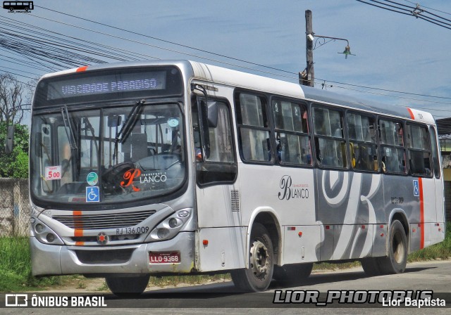 Transportes Blanco RJ 136.009 na cidade de Nova Iguaçu, Rio de Janeiro, Brasil, por Lior Baptista. ID da foto: 11776269.