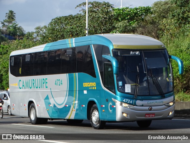 Auto Viação Camurujipe 4724 na cidade de Salvador, Bahia, Brasil, por Eronildo Assunção. ID da foto: 11779734.