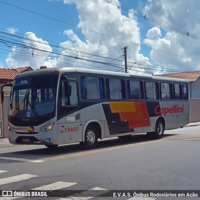 Transportes Capellini 13402 na cidade de Jundiaí, São Paulo, Brasil, por E.V.A.S. Ônibus Rodoviários em Ação. ID da foto: 11785064.