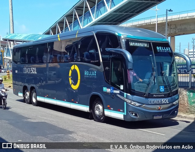 Viação Cidade Sol 8600 na cidade de Salvador, Bahia, Brasil, por E.V.A.S. Ônibus Rodoviários em Ação. ID da foto: 11786886.