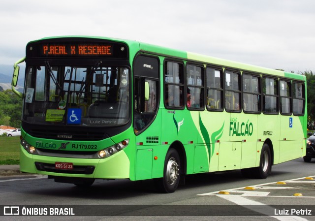 Viação Falcão RJ 179.022 na cidade de Resende, Rio de Janeiro, Brasil, por Luiz Petriz. ID da foto: 11794343.