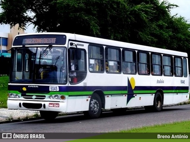 Viação Atalaia Transportes 6045 na cidade de Aracaju, Sergipe, Brasil, por Breno Antônio. ID da foto: 11794594.