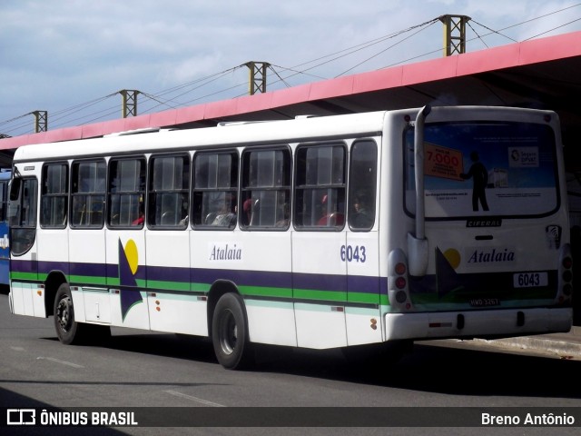 Viação Atalaia Transportes 6043 na cidade de Aracaju, Sergipe, Brasil, por Breno Antônio. ID da foto: 11794593.