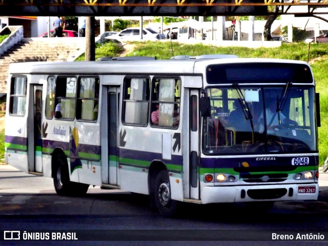Viação Atalaia Transportes 6048 na cidade de Aracaju, Sergipe, Brasil, por Breno Antônio. ID da foto: 11794599.